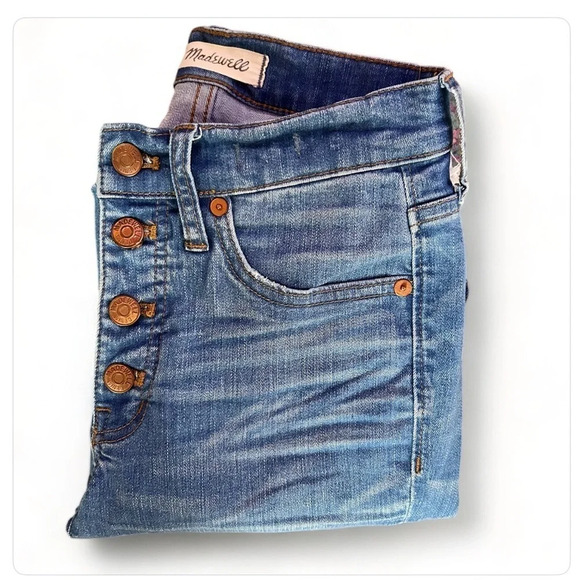 Madewell  Sz 23/26 Cali Demi-Boot Jeans in Bronson Wash: Button-Front Edition - Picture 7 of 8